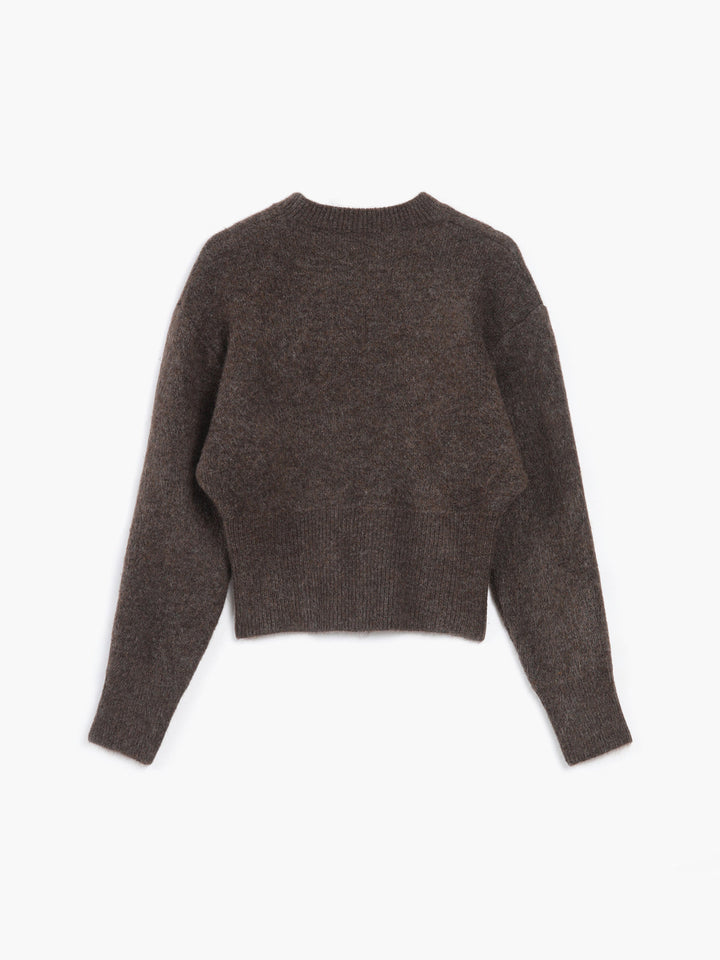 Pull col zippé flou