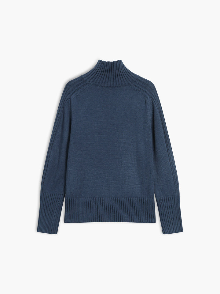 Pull en maille à col haut