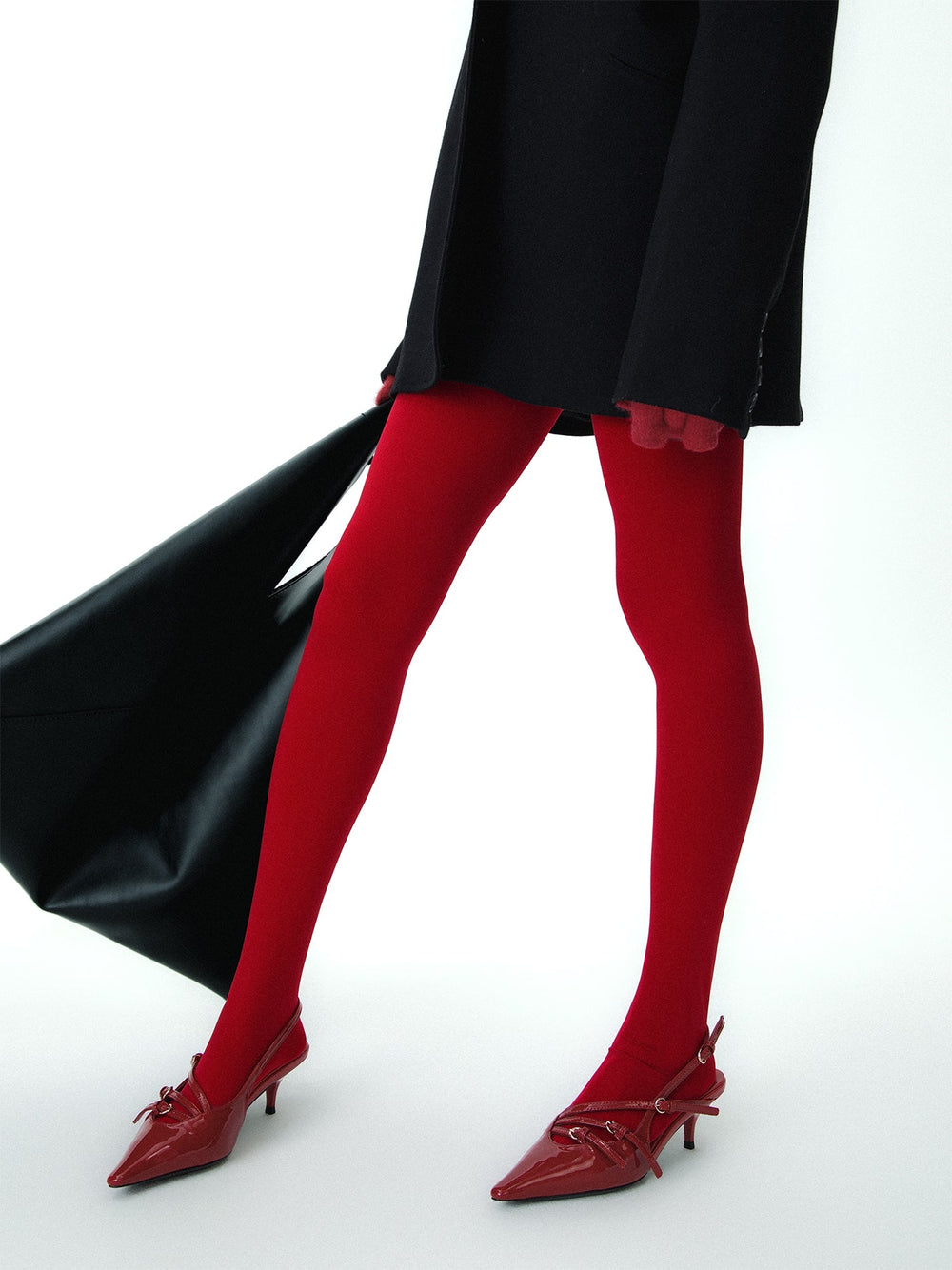Collants en velours uni