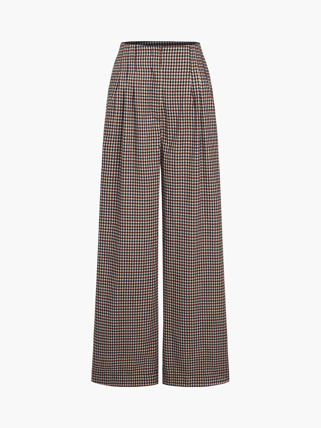 Pantalons habillés évasés pied-de-poule