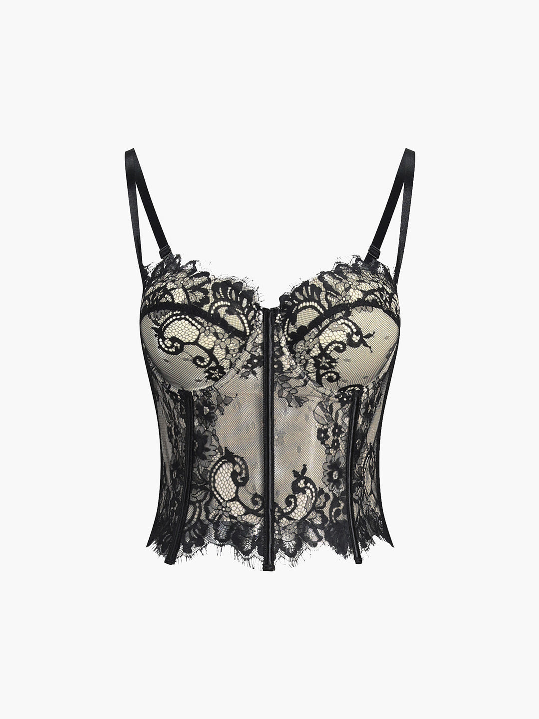 Corset Corsage Dentelle Semi-transparente