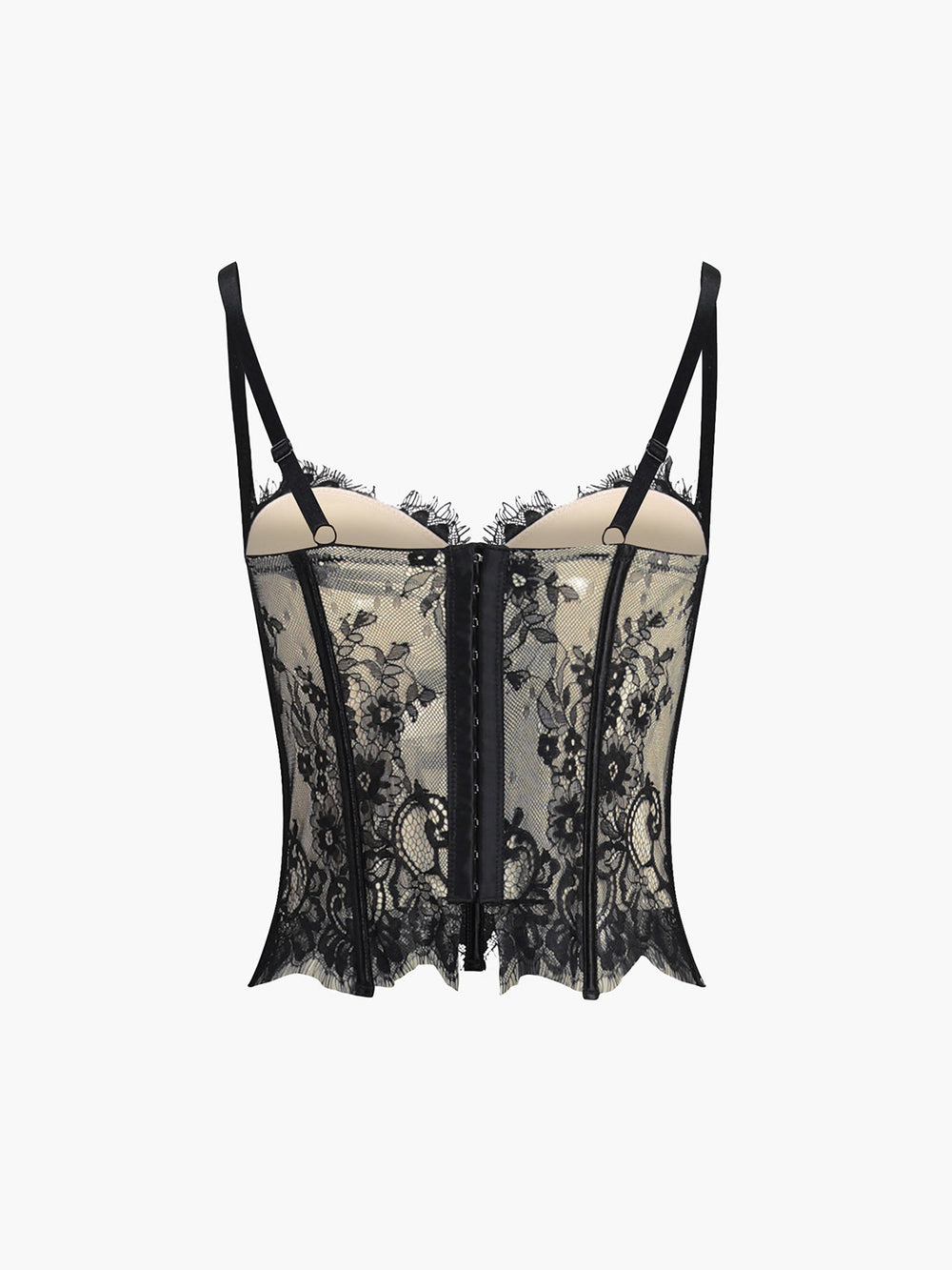 Corset Corsage Dentelle Semi-transparente