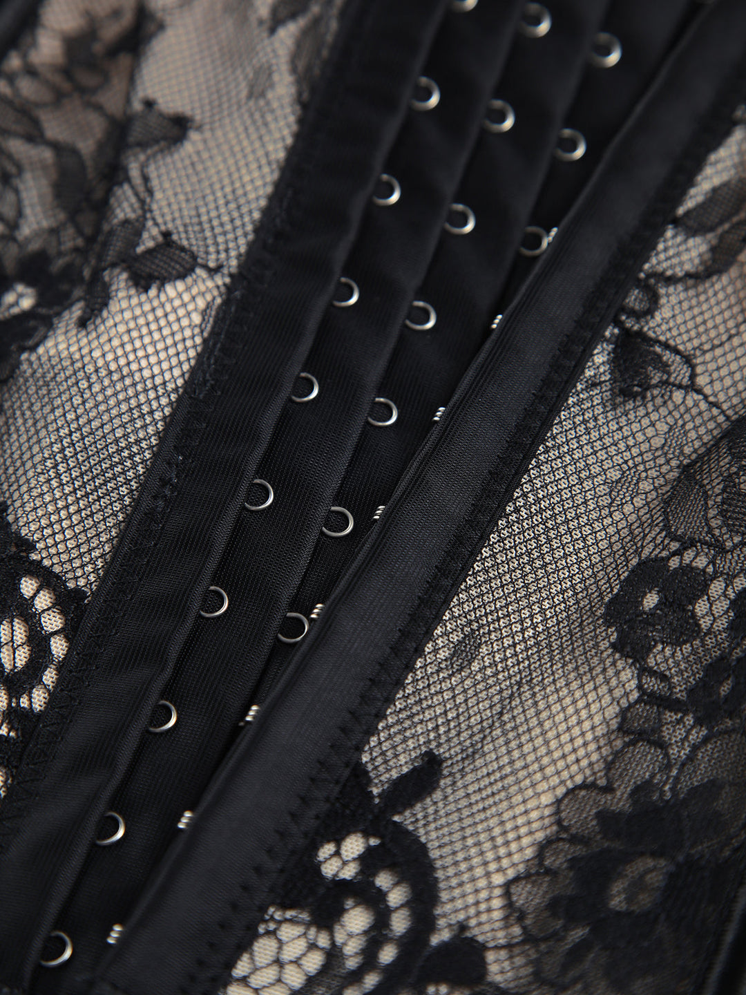 Corset Corsage Dentelle Semi-transparente
