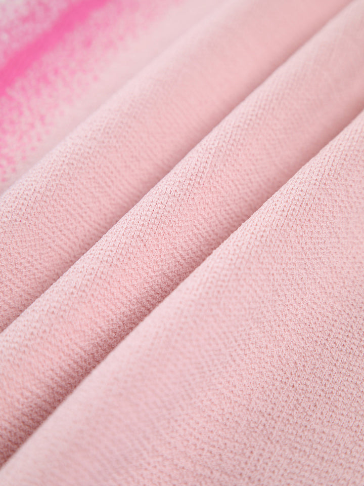 Robe Longue Tricotée Sans Manches à Bord Ondulé Irrégulier