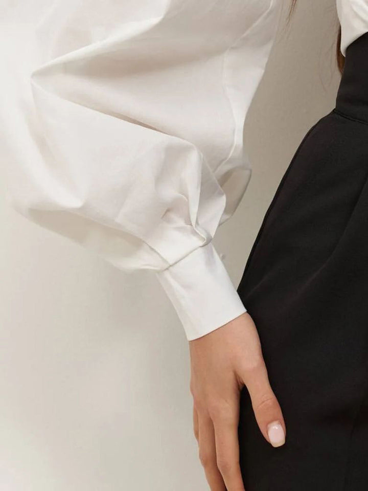 Blouse Asymétrique à Épaules Dénudées