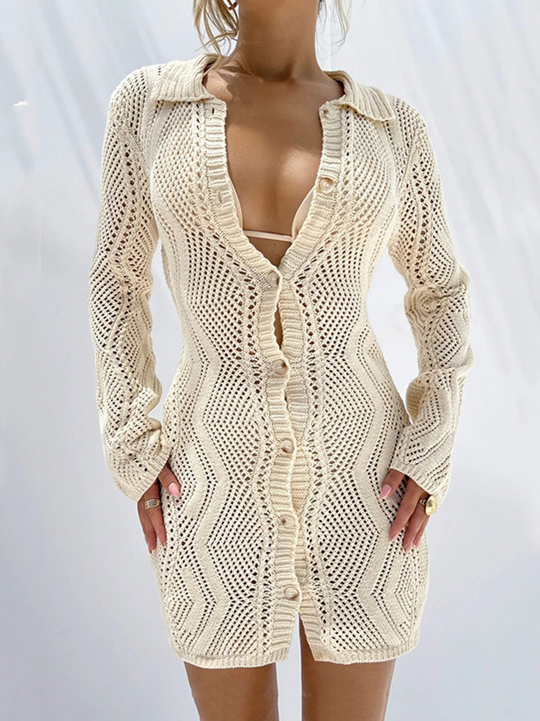 Robe Pull Courte Jacquard