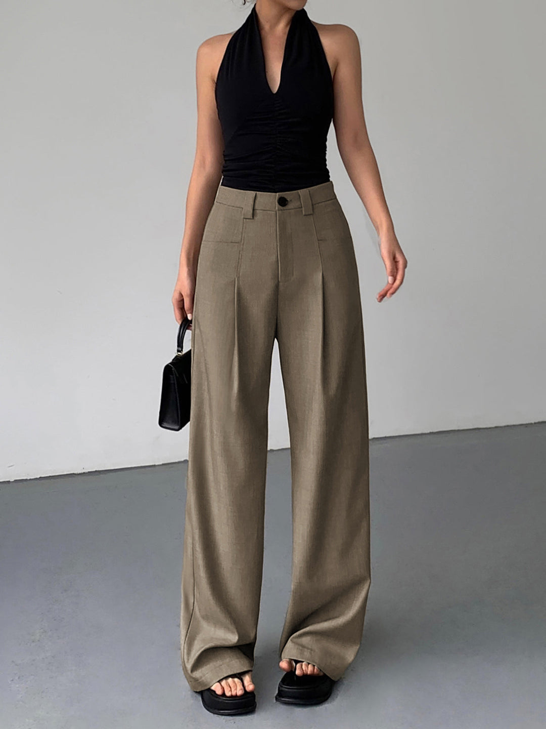 Pantalon Robe à Jambes Larges Divine Plissée