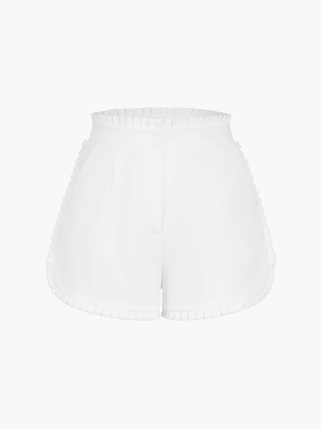 Shorts plissés à volants