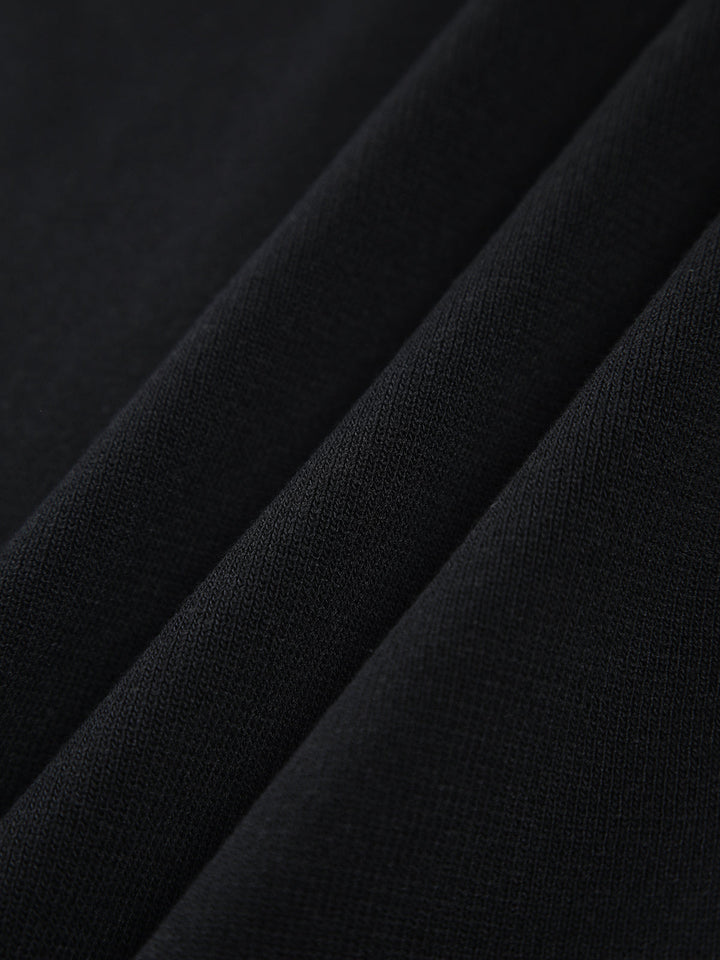 Robe Pull Longue à Découpes et Bordures Contrastées