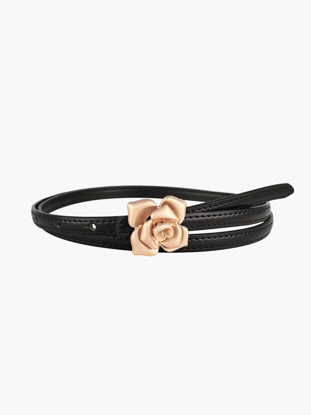 Ceinture Rose à Boucle Dorée
