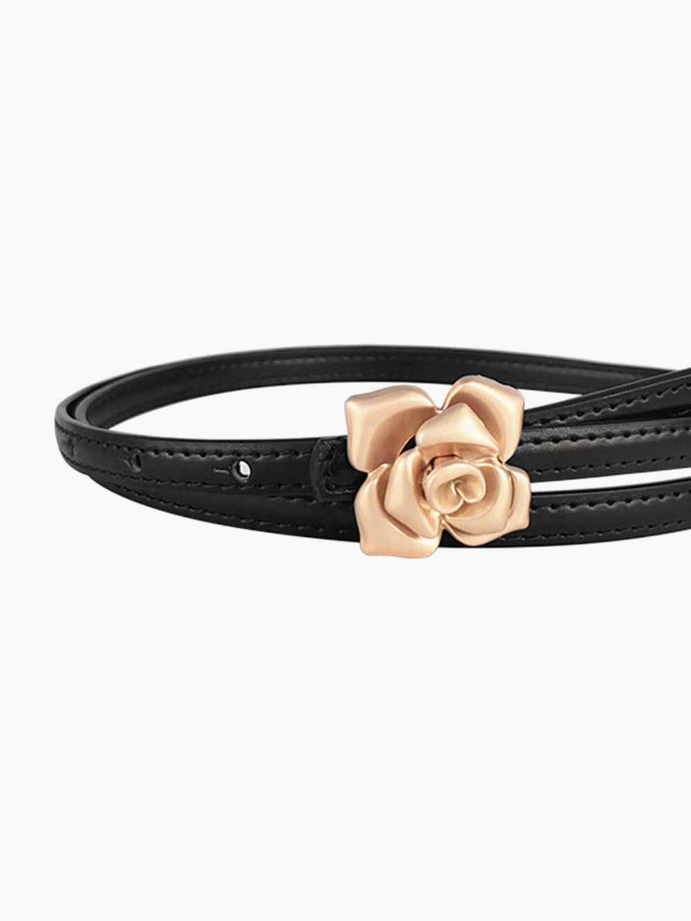 Ceinture Rose à Boucle Dorée