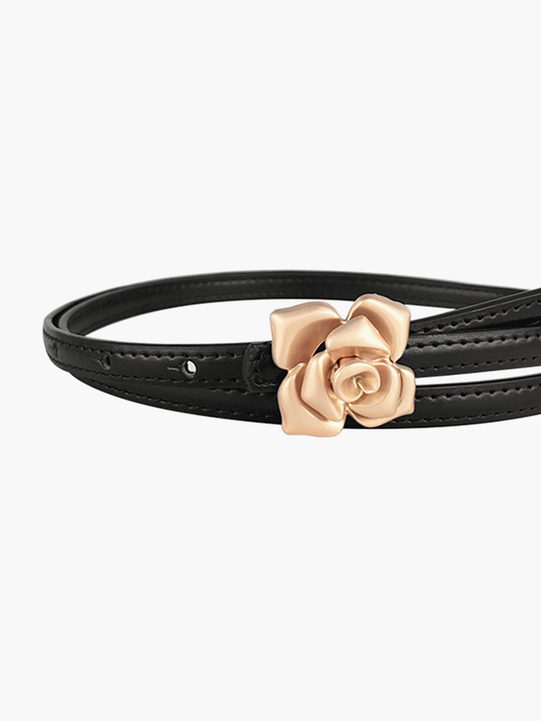 Ceinture Rose à Boucle Dorée