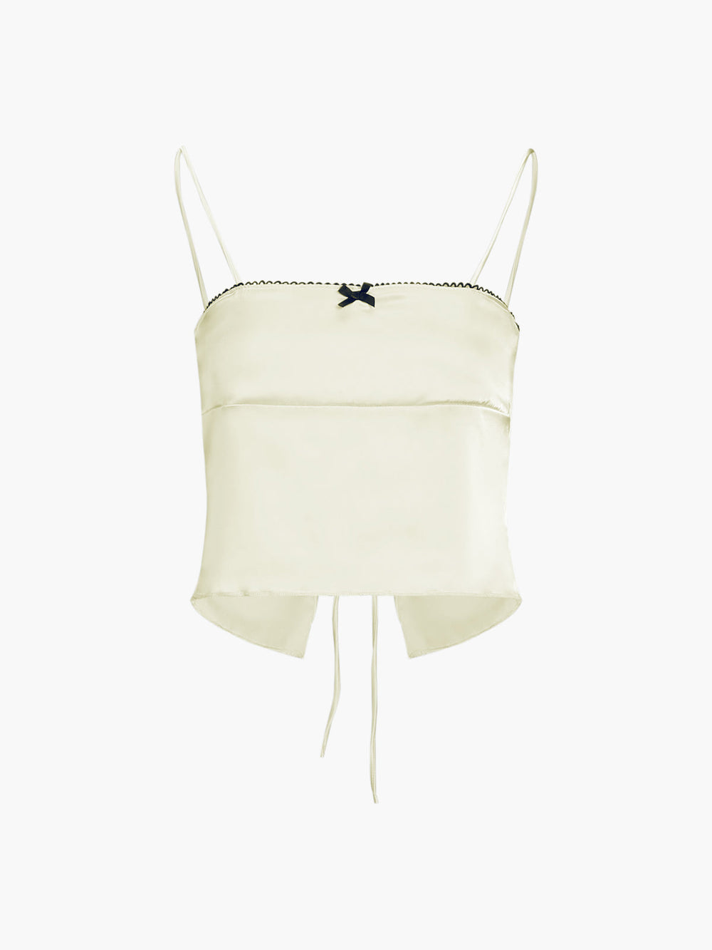 Haut Camisole Satiné avec Nœud
