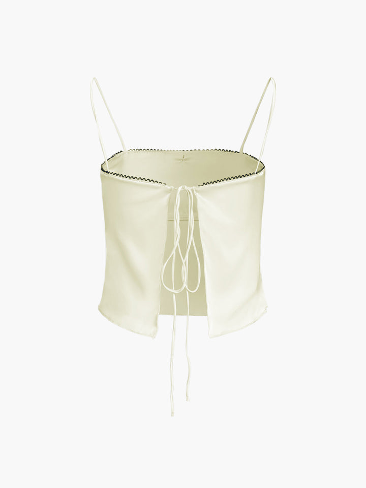 Haut Camisole Satiné avec Nœud
