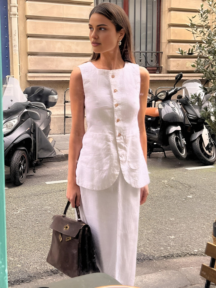 Ensemble Jupe en Coton Mélangé