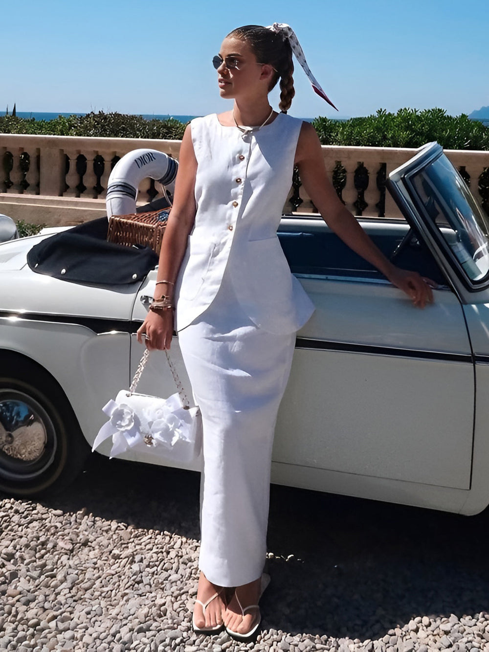 Ensemble Jupe en Coton Mélangé