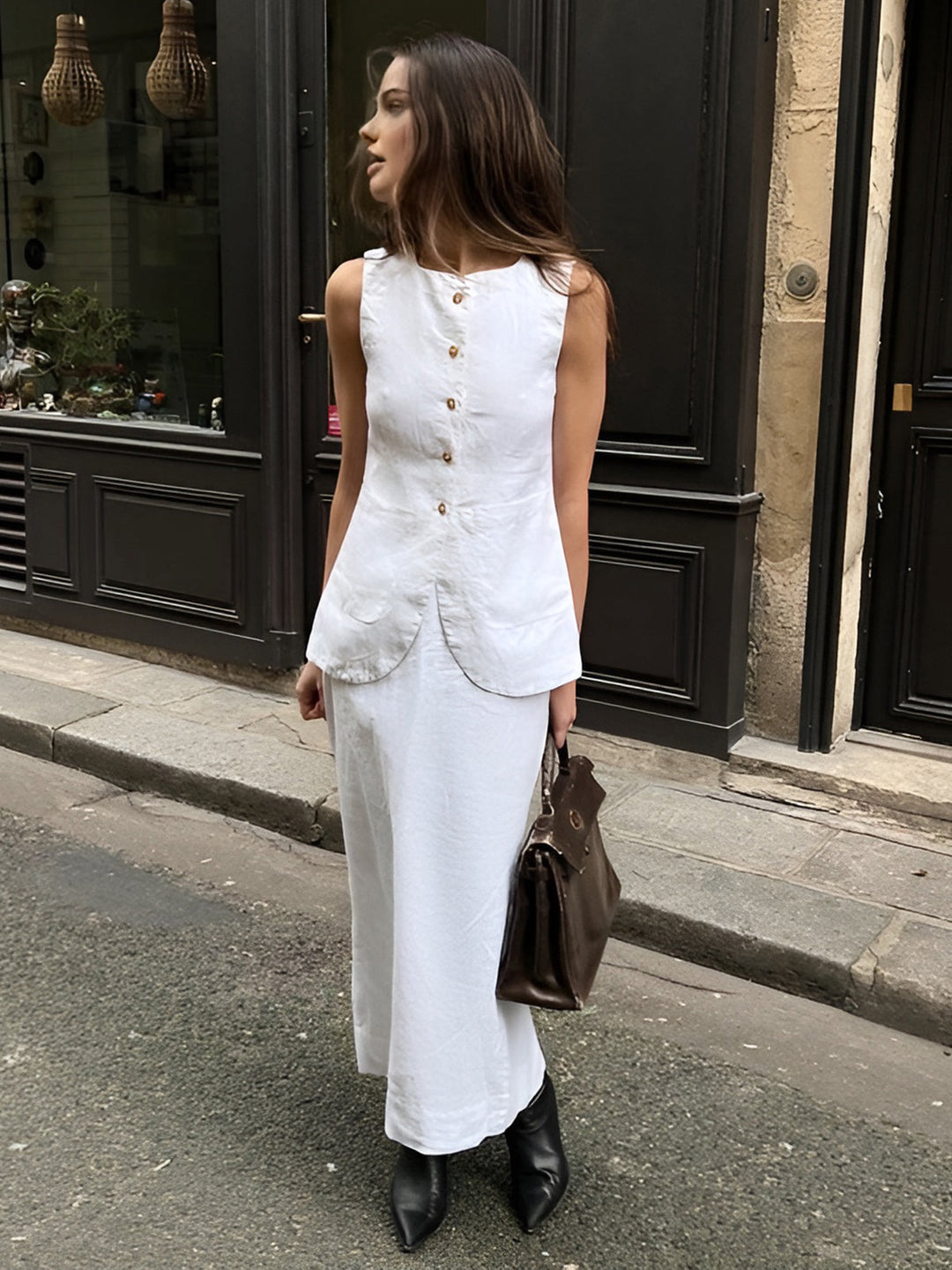 Ensemble Jupe en Coton Mélangé