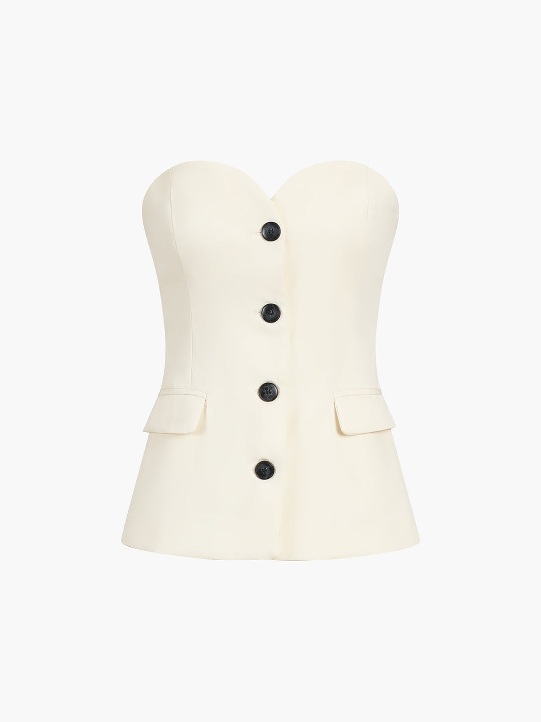 Haut bustier à boutons pour femme