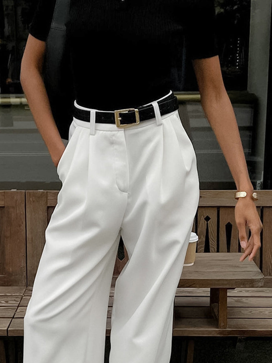 Pantalons Amples Sans Ceinture
