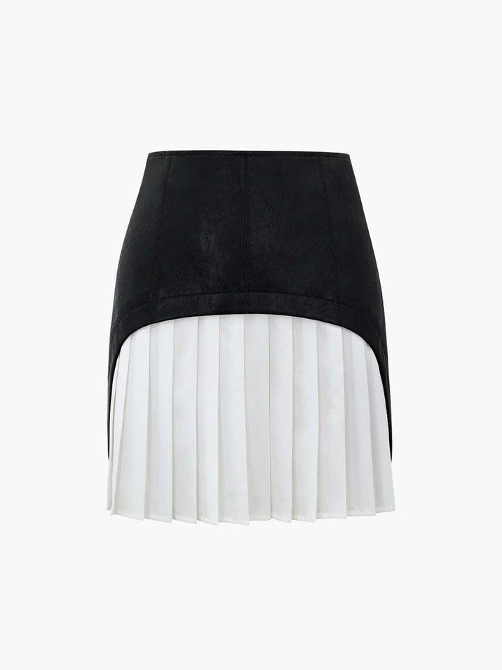 Jupe Patched Mi-longue Plissée