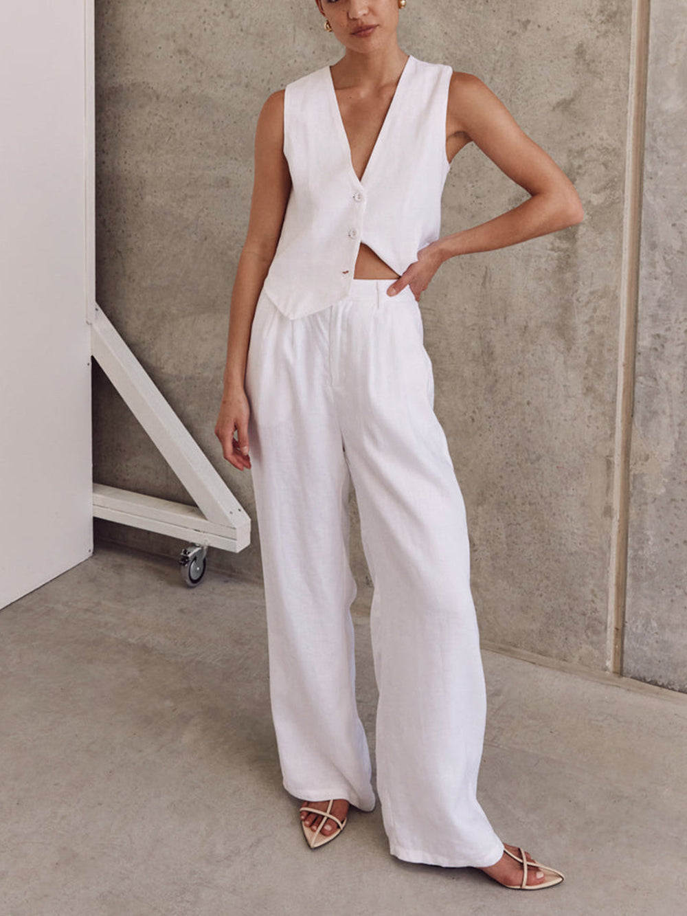 Ensemble de pantalons décontractés en coton