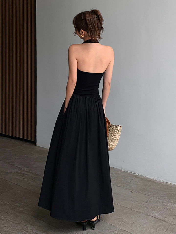 Robe Longue Minimaliste à Bretelles Sans Dos