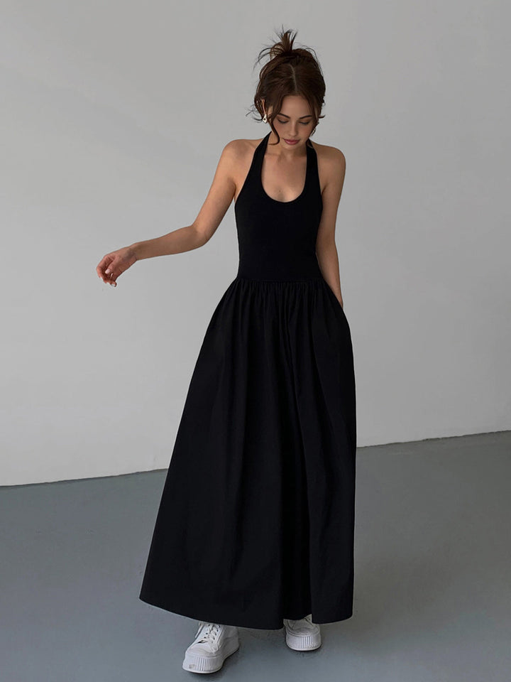 Robe Longue Minimaliste à Bretelles Sans Dos