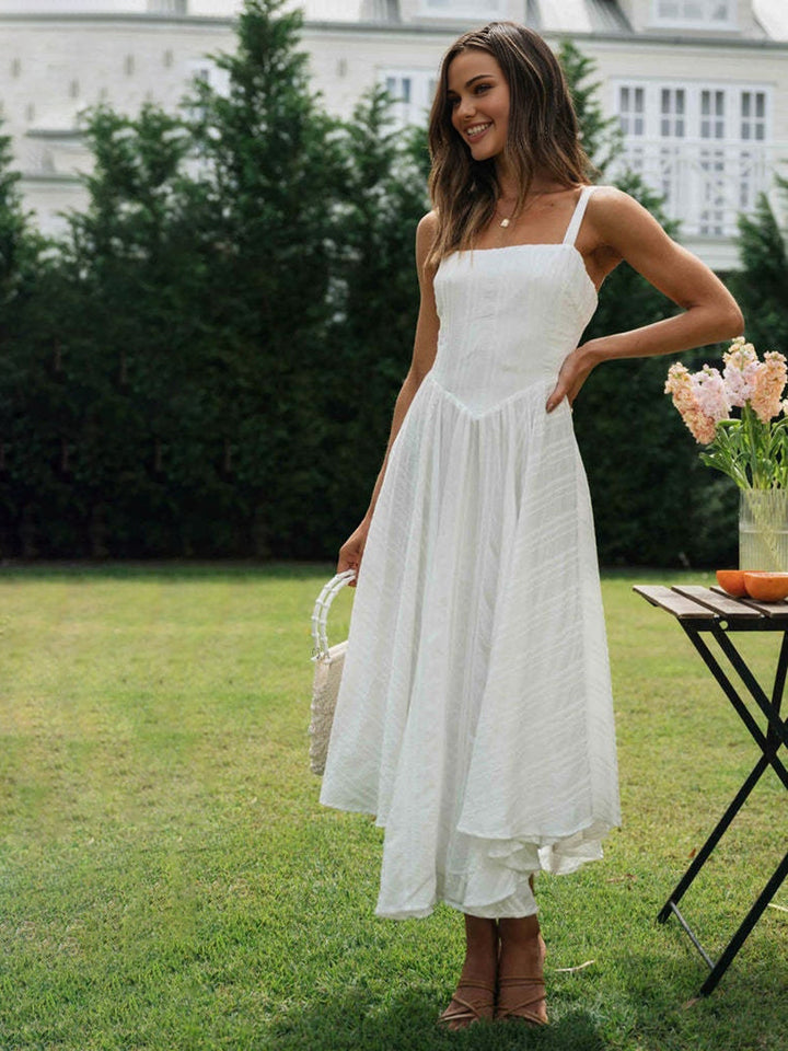 Robe Longue Cami Romantique en Coton