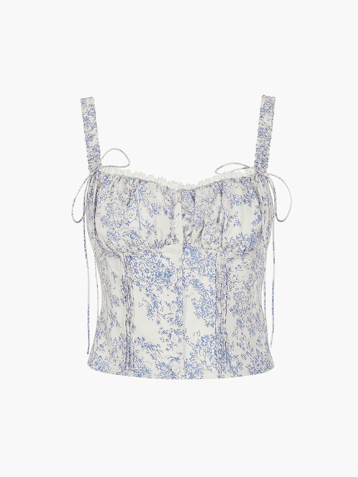 Haut Débardeur Imprimé Floral
