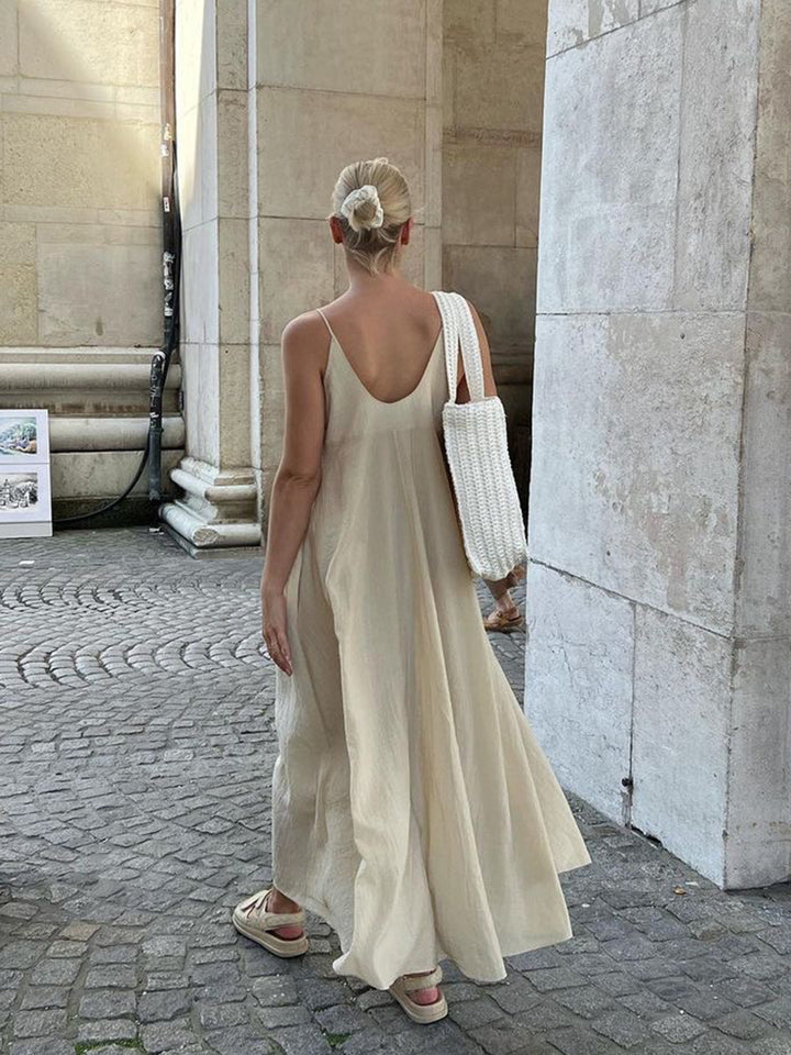 Robe Longue Double Épaisseur Col V