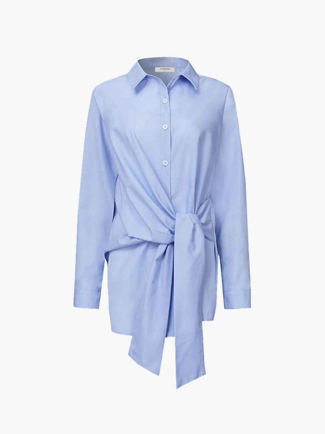 Chemise Longue Boutonnée Semi-Transparente