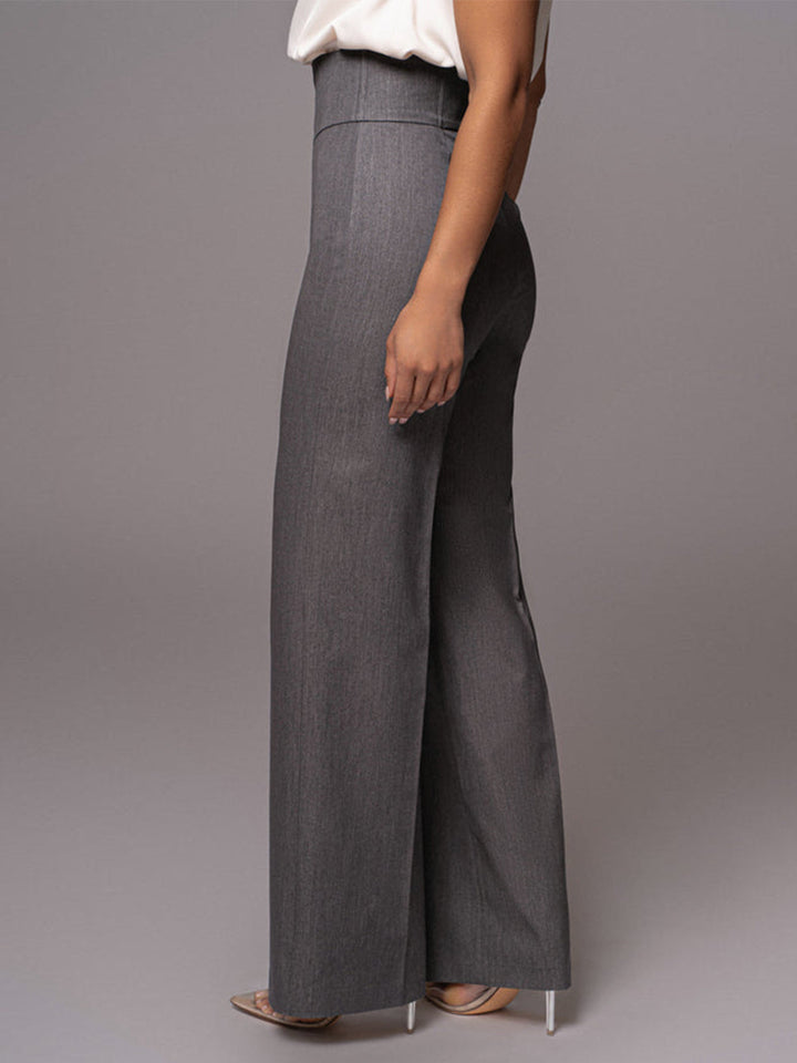 Pantalons Droits Taille Haute