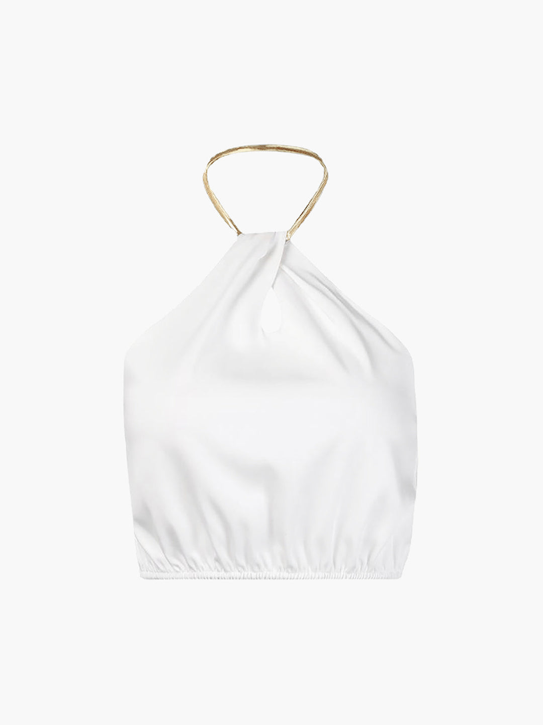 Top Court Dos Nu-Pieds Semi-Transparent Sans Manches