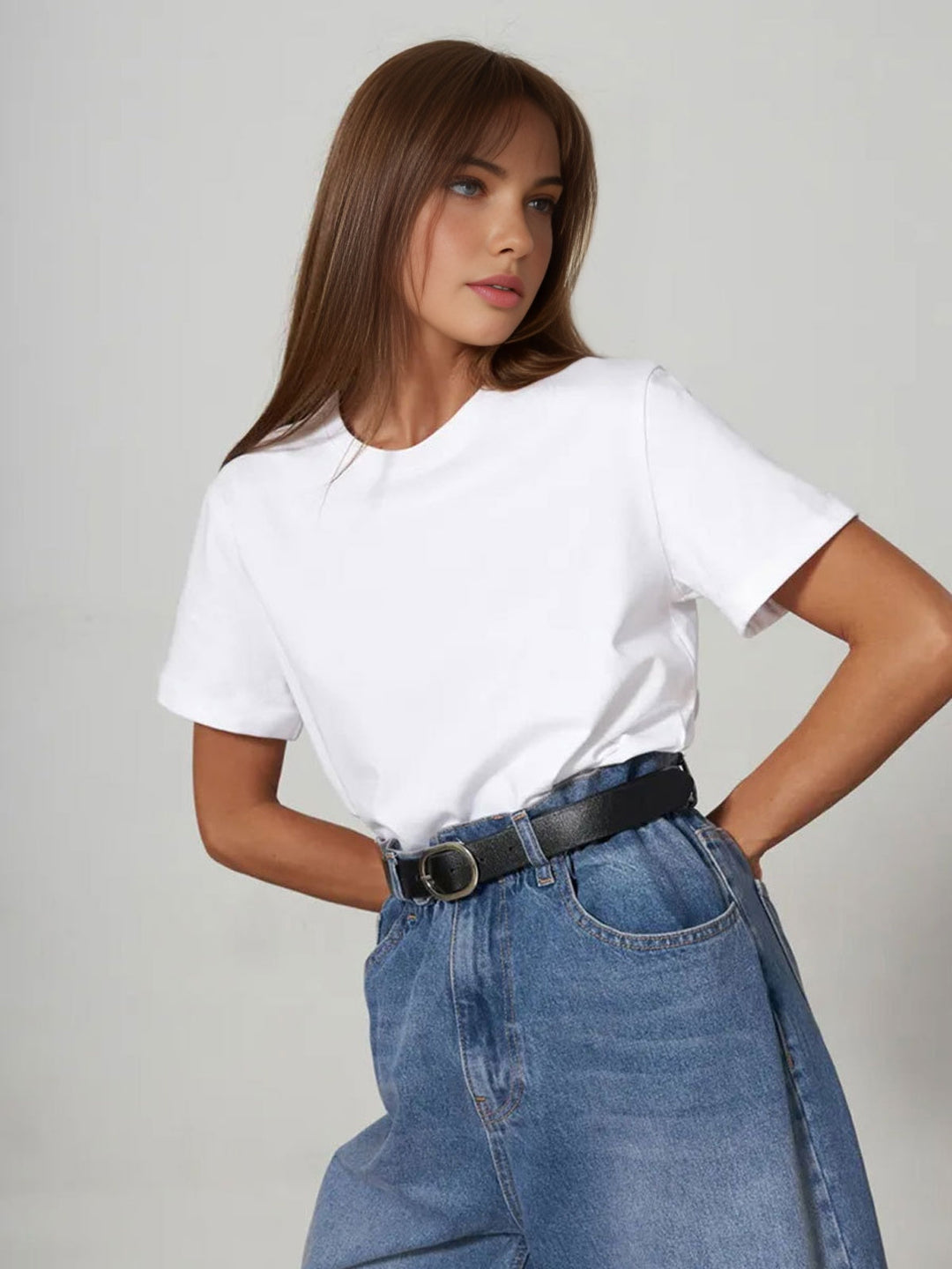 Chemise Unie Pour Tous les Moments