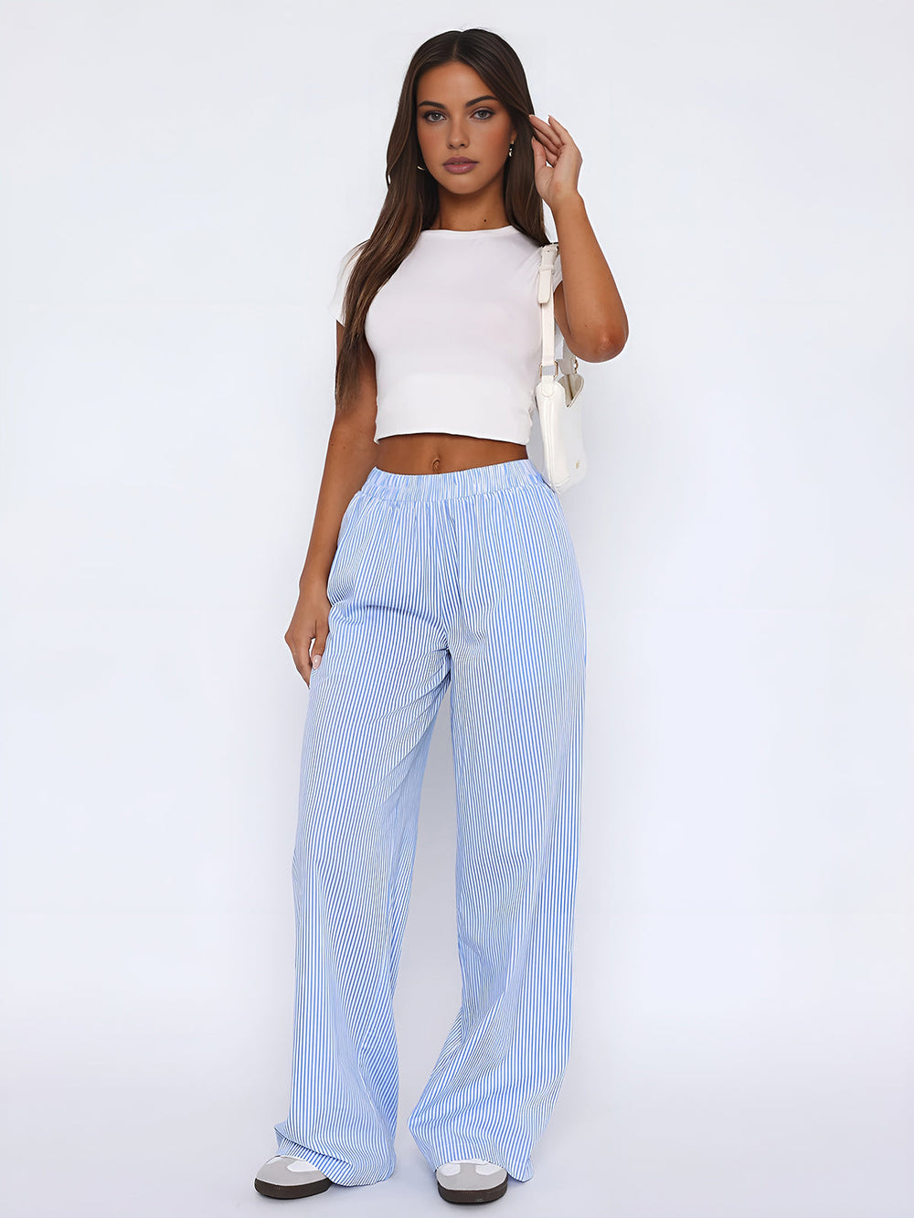 Pantalons Longs Rayés Style