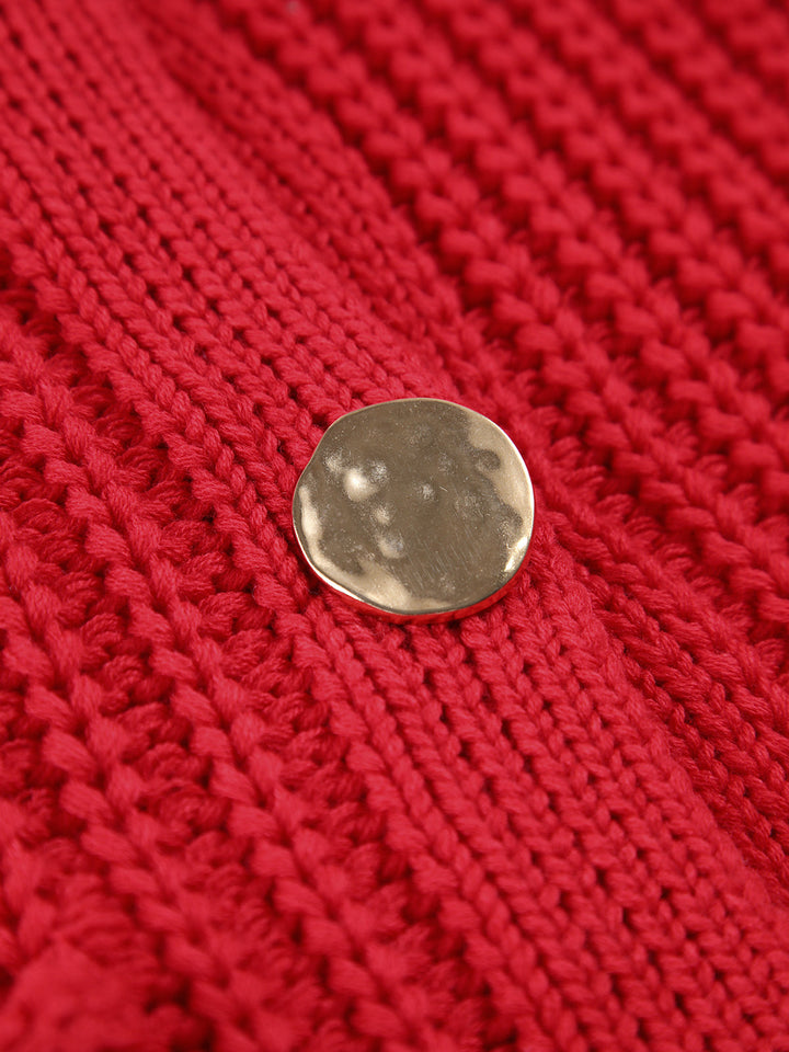 Gilet Boutonné en Mailles