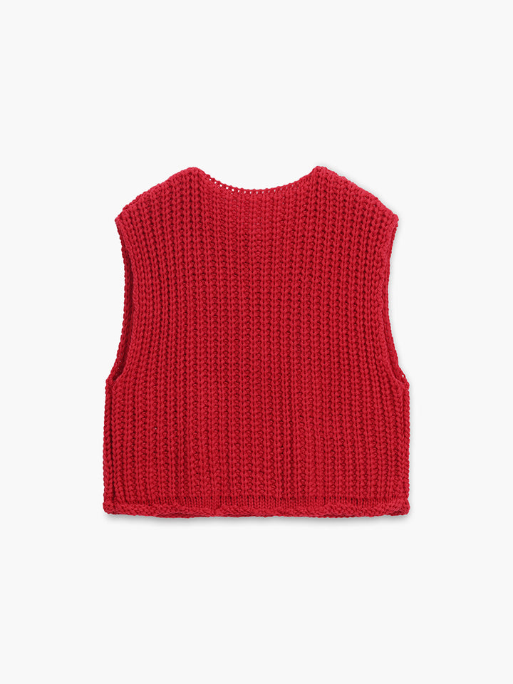 Gilet Boutonné en Mailles