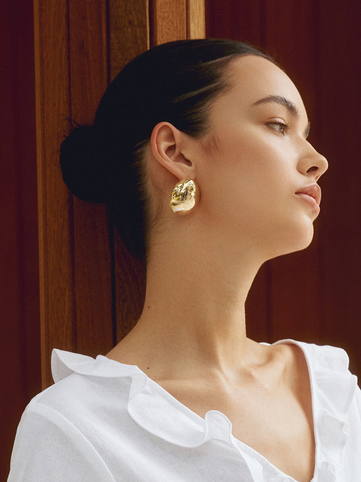 Boucles d'oreilles statement goutte d'eau épaisses