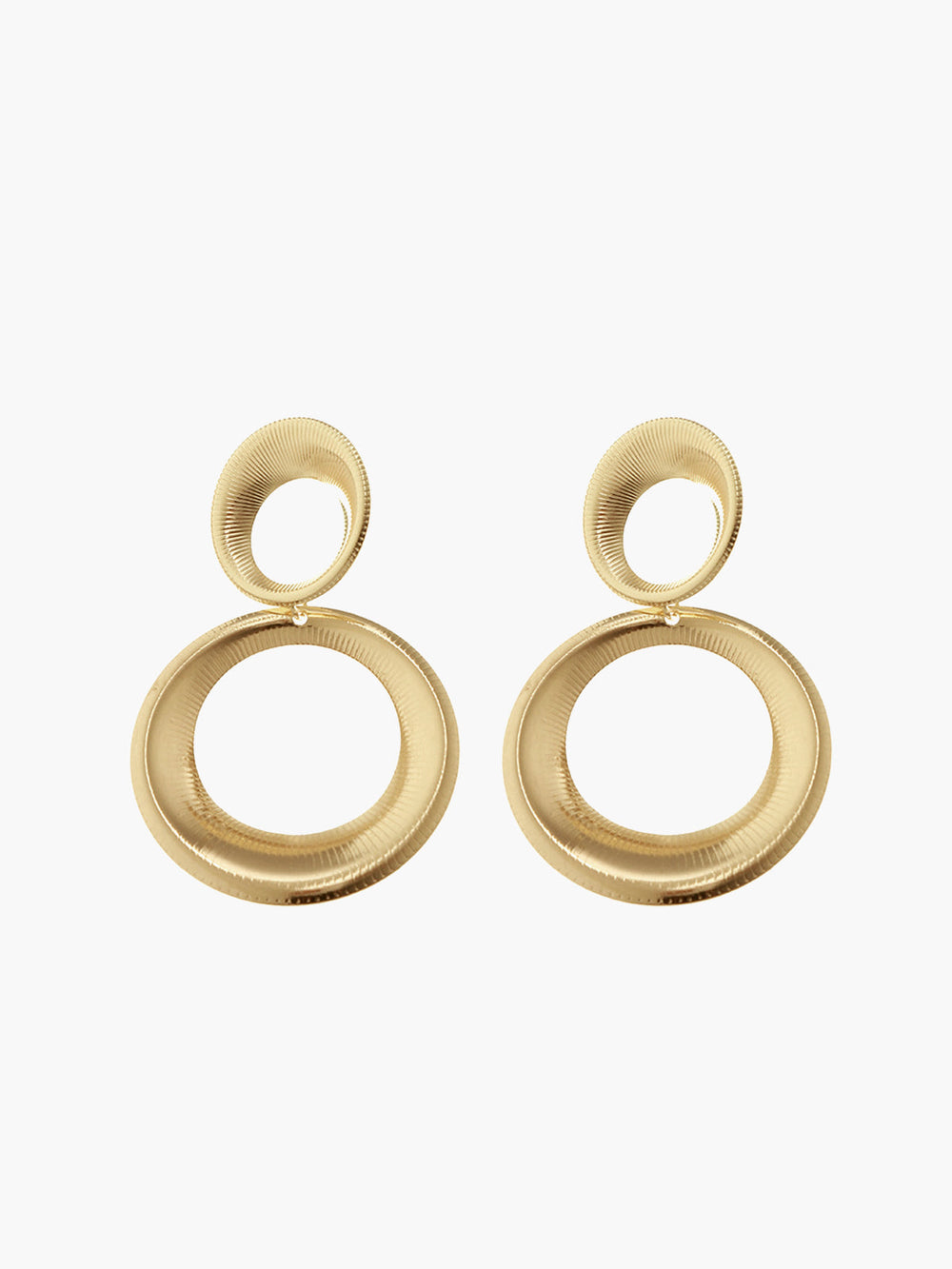 Boucles d'oreilles pendantes rondes audacieuses vintage