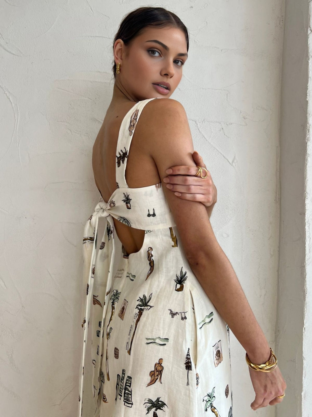 Robe Longue Tropicale Nouée