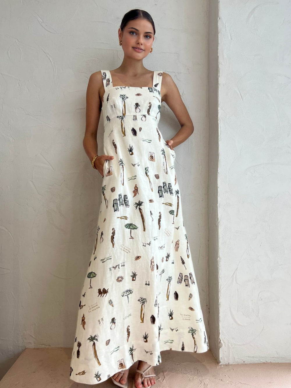 Robe Longue Tropicale Nouée