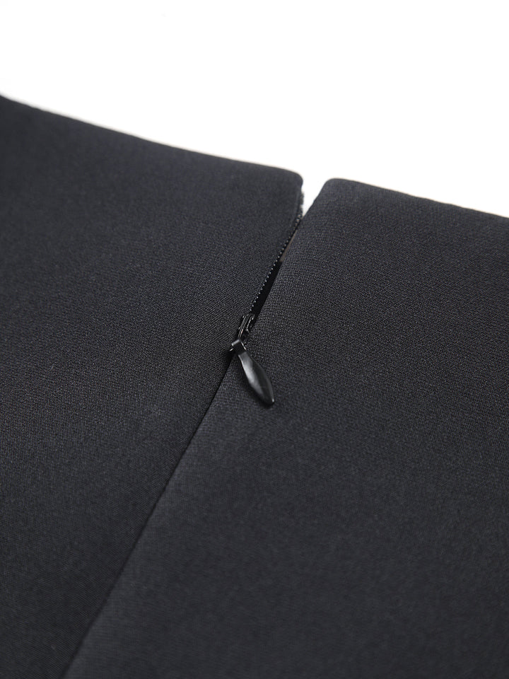 Robe Courte Sans Manches en Tissu
