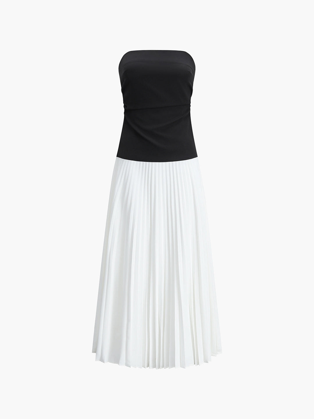 Robe Longue Plissée Sans Manches