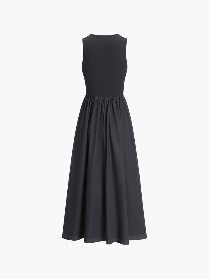Robe Longue Col Rond Décontracté