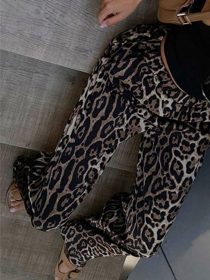Pantalons Amples Imprimé Léopard