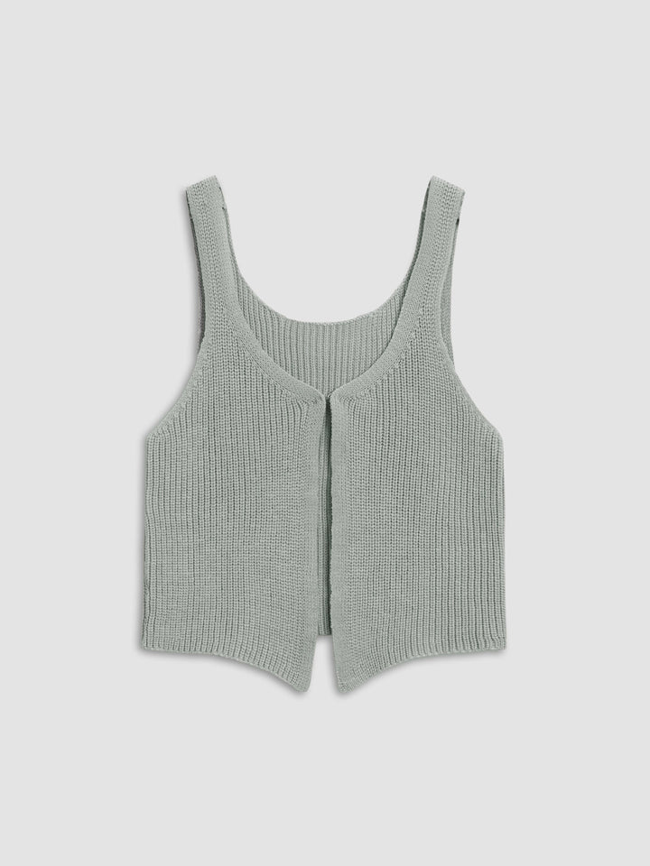 Gilet en maille classique à agrafe et crochet