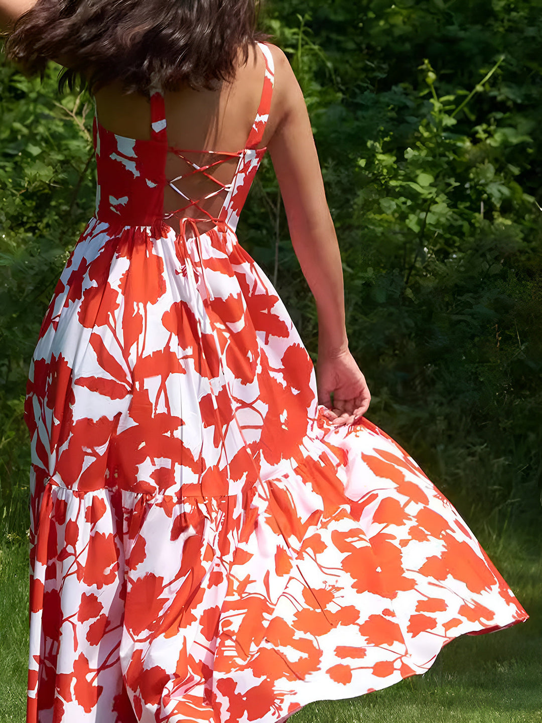 Robe Longue Imprimée Florale Épanouie en Été