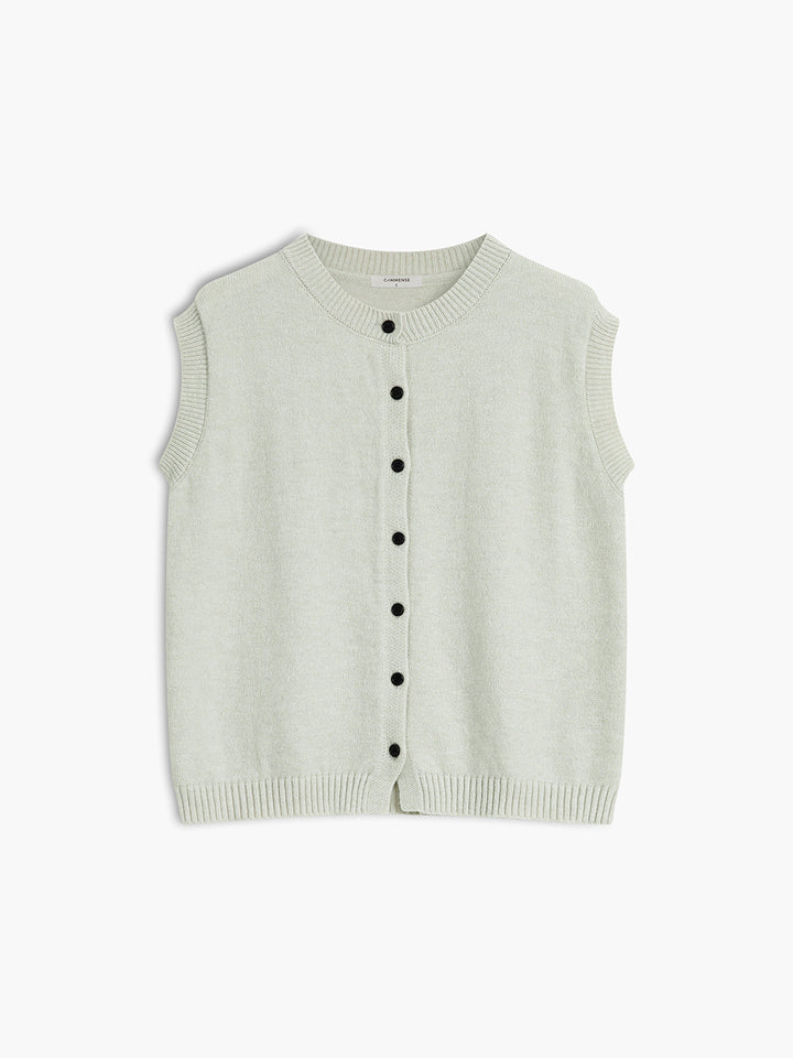 Gilet Boutonné Décontracté