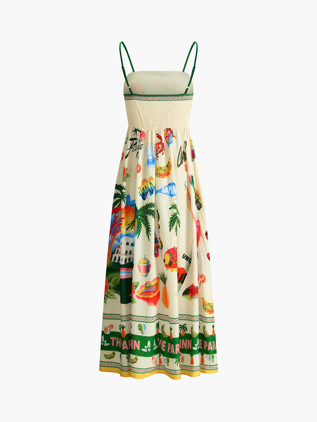 Robe longue décontractée Paradise Print pour femme