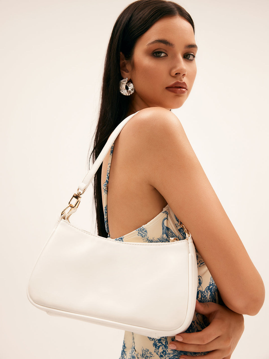 Sac d'épaule minimaliste à fermeture éclair